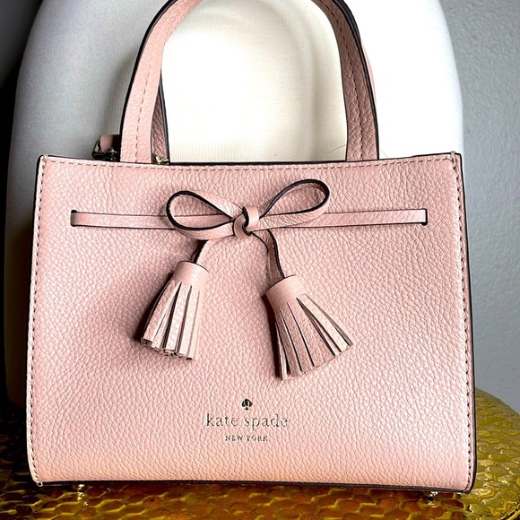 NWT Mini Kate Spade Pink Hayes Leather Rosycheeks Satchel - Picture 2 of 8